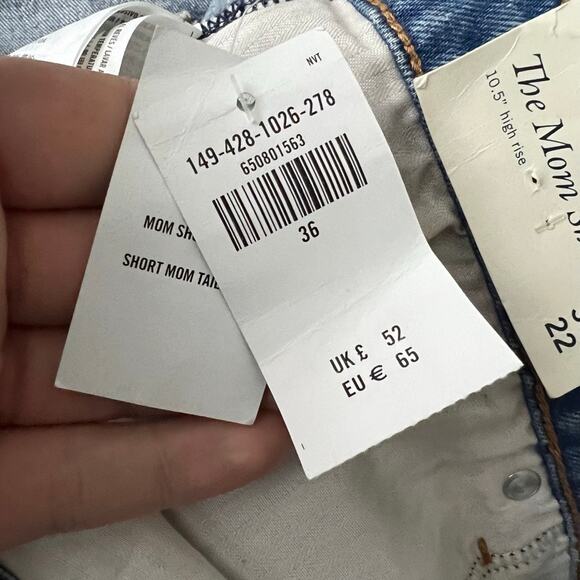 Abercrombie & Fitch The Mom Short High Rise Shorts Size 22 Beachy Vacation - Picture 12 of 13